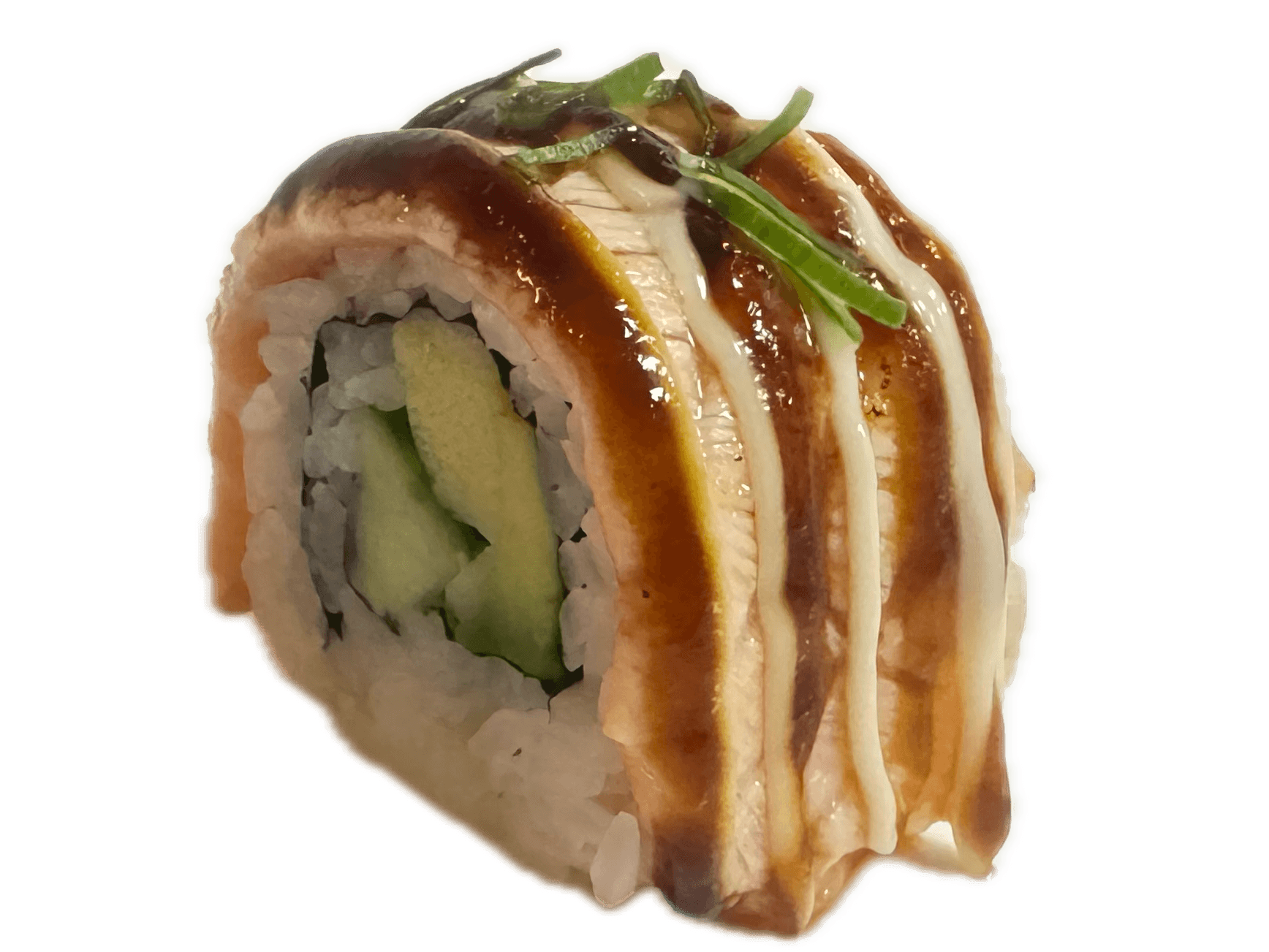 50. Flamed sake roll (zalm)