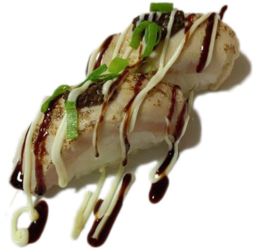 11. Nigiri flamed maguro (geflambeerde tonijn) 2 st.